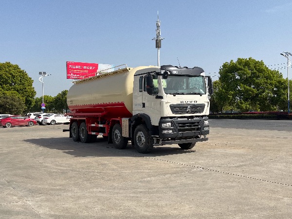 8x4重汽豪沃SGZ5312GFLZZ6T5型粉罐車(chē)/油田專(zhuān)用下灰罐車(chē)/固井水泥罐車(chē)