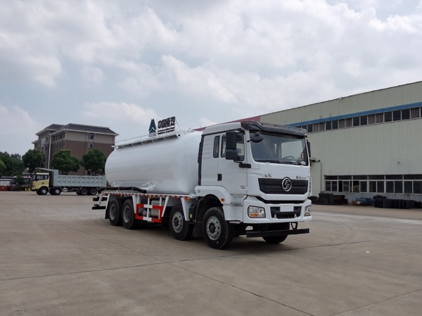 8x4陜汽德龍M3000系列SGZ5311GFLSX6型粉罐車(chē)|18立方油田專(zhuān)用下灰罐車(chē)（上置空壓機）