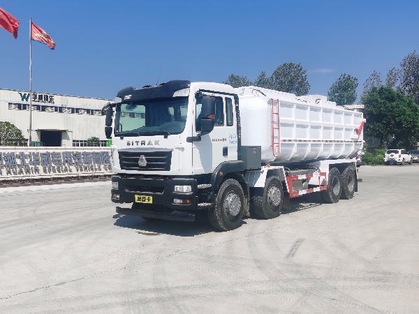 8x4重汽汕德卡【國六排放】25立方環(huán)保式污泥車(chē)|SGZ5310ZWXZZ6C5型廂式污泥自卸車(chē)