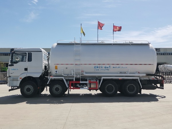 【國六排放】25-26立方陜汽德龍M3000系列粉粒物料運輸車(chē)/8x4陜汽德龍SGZ5310GFLSX6型干混砂漿運輸車(chē)